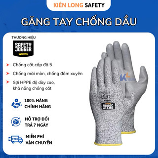 Găng tay bảo hộ chính hãng Safety Jogger Shield, găng tay chống cắt cấp độ 5, lòng bàn tay phủ PU