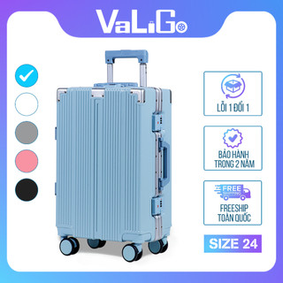 Vali khung nhôm vali size 24,vali khóa sập cao cấp, vali du lịch siêu bền phù hợp cho các chuyến công tác