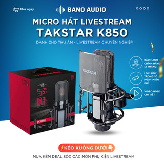 Mic thu âm | micro livestream takstar pc k850 chính hãng, cho thu âm hát livestream điện thoại chuyên nghiệp