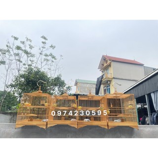 Khung lồng chim chào mào lá đề Xưởng Lồng Chim Bảo Anh, Khung lồng bo góc tre già Tặng dầu ủ lồng keo chốt lông