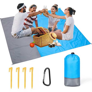 Thảm Bạt Dã Ngoại Camping Cắm Trại Polyester 2m1 x 2m Chống Nước Nhẹ, Thảm Lót Lều,Có Túi Tiện Dụng
