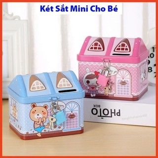 Két sắt đựng tiền tiết kiệm hình ngôi nhà