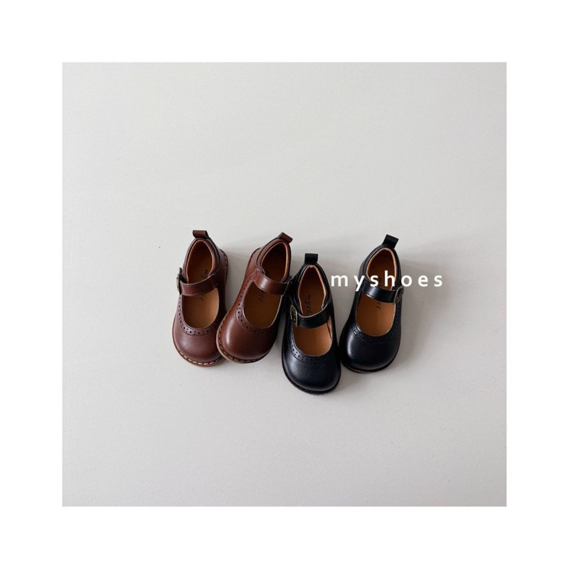 [MYSHOES] Giày da basic cho bé Hàn Quốc giống Pamyeuoi