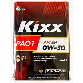 Nhớt Kixx PAO1 0W30 tổng hợp cao cấp cho xe hơi máy xăng, máy dầu và xe tay ga