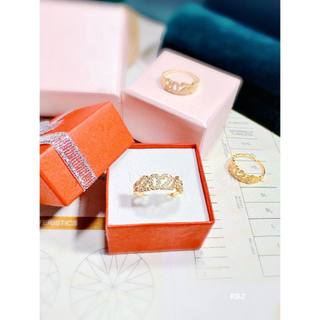 Nhẫn kim tiền mới bạc trắng và xi vàng
