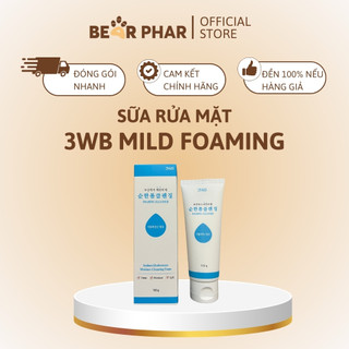 Sữa rửa mặt 3WB mild foaming cleanser, sữa rửa mặt Hàn Quốc, làm sáng da và dưỡng ẩm, 100gram