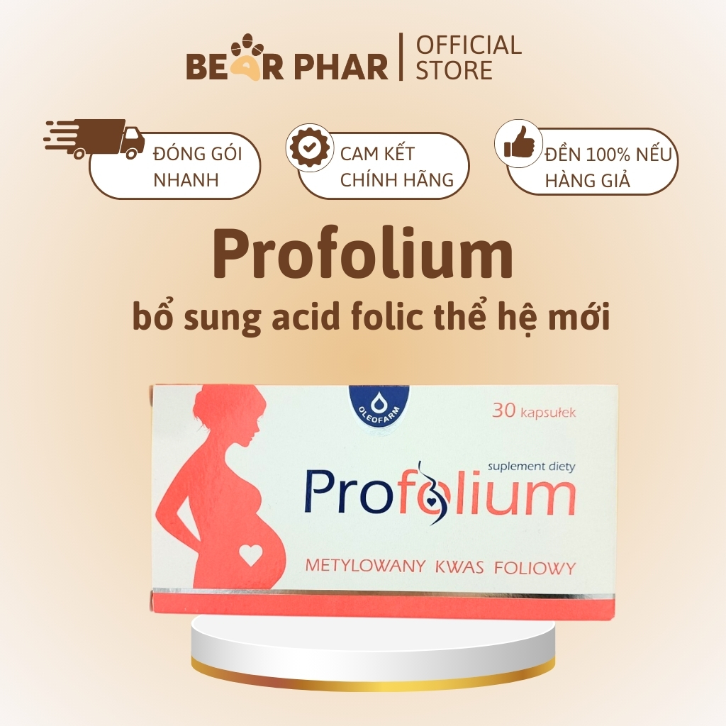 Viên uống bổ sung acid folic Profolium