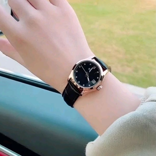 Đồng Hồ Nữ Gou Đen Kim Đá Có Lịch Ngày