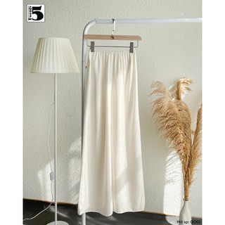 Quần áo dài Twentyfive nhiều màu vải lụa mềm ống rộng cạp chun co dãn QD01