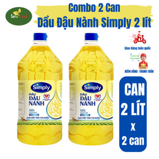 2 Can Dầu Ăn Simply Đậu Nành 2 Lít Tổng 4 Lít