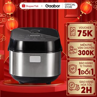 Nồi cơm điện tử GAABOR GR-S30 lòng nồi 1.2L hẹn trước 24h, 9 chế độ nấu - Hàng chính hãng