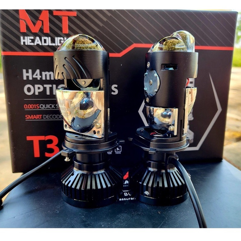 Đèn led bi cầu mini T3 Pro nâng cấp chân H4 12V-24V cho ôtô, xe máy,bản nâng cấp từ T2