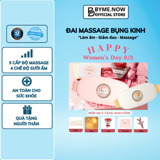 Đai massage bụng muselove máy massage chườm ấm giảm đau bụng kinh nguyệt, túi làm ấm bụng tử cung cho phụ nữ
