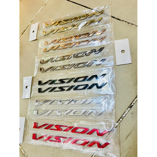 Bộ tem dán xe chữ nổi ốp sườn xi cứng logo xe honda vision 2021 2022 2023 hàng cao cấp.