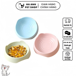 Bát ăn nhựa đơn cho mèo hình tai mèo