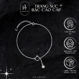 Lắc chân mèo bạc 925 nữ có chuông cute, vòng chân bạc 925 hình mèo phong cách dễ thương dành cho nữ TienJewelry