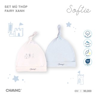 [CHAANG 0-6M] Set 2 chiếc mũ thóp chất liệu mềm mát cho bé sơ sinh Fairy Chaang