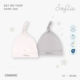 [CHAANG 0-6M] Set 2 chiếc mũ thóp chất liệu mềm mát cho bé sơ sinh Fairy Chaang