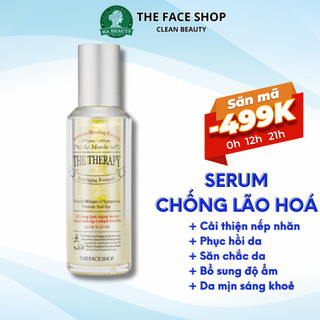 Serum dưỡng ẩm chống lão hóa dưỡng da trẻ hóa da nếp nhăn The Face Shop The Therapy Oil-Drop Anti-Aging Serum 45ml