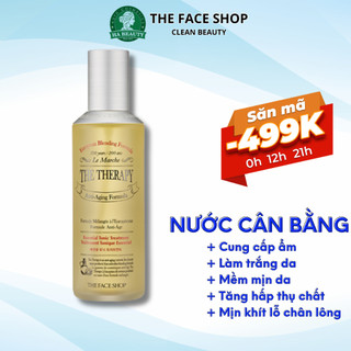 Nước hoa hồng dưỡng ẩm trắng da se khít lỗ chân lông The Face Shop The Therapy Essential Toner 150ml