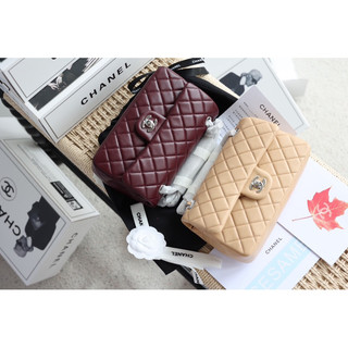 Túi Ch.anel Cls size 23cm 4 màu da caviar fullbox nam châm 2 lớp