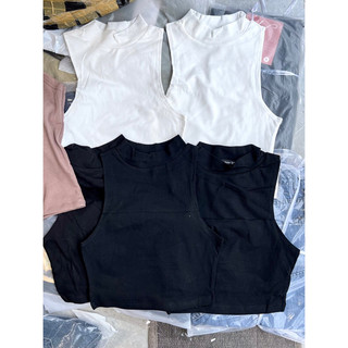 ÁO SÁT NÁCH 3 lỗ ngược Basic dáng croptop- hình thật