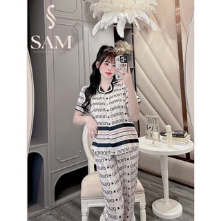 Bộ mặc nhà lụa Sam luxury, pijama lụa tay ngắn quần dài