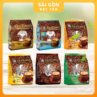 Cà phê trắng white coffee oldtown đủ vị hazenut, truyền thống, ít đường, milk tea nhập khẩu chính hãng sài gòn đặc sản