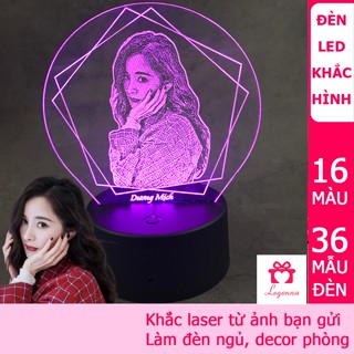 Quà Tặng Sinh Nhật Tặng Người Yêu Nam Nữ, Quà Cưới Cho Bạn Gái Bạn Trai - Đèn Led Khắc Ảnh Chân Dung