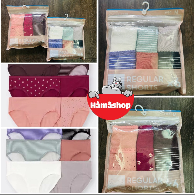 New Set Túi 6 Quần Lót Gu Nhật (Chính Hãng)