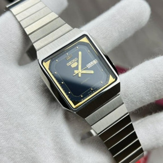 Đồng Hồ Nam Máy Pin Seiko Mặt Vuông  Dây Thép Không Gỉ, Chống Nước 3atm