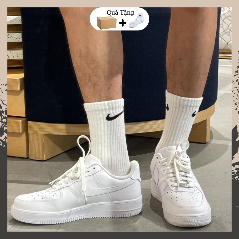 Giày Af1 Trắng, Giày Sneaker_Air Force 1 Trắng Classic Nam Nữ Cân Mọi OUTFIT Dễ Phối Đồ Full Box BILL | BigBuy360 - bigbuy360.vn