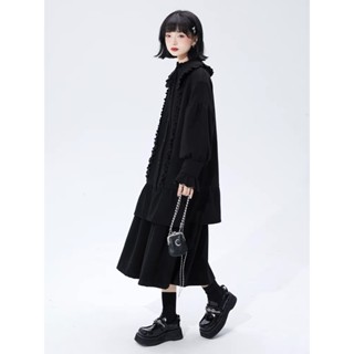 Váy babydoll tay bồng cổ búp bê - Đầm dài tay dáng sơ mi phong cách lolita V903 (KHÔNG GỒM CHÂN VÁY DÀI)