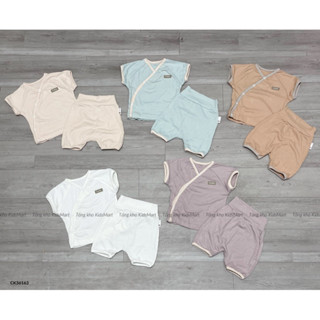 bộ quần áo sơ sinh cộc tay cài chéo cookie CK36163