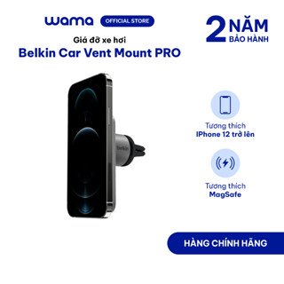 Giá đỡ iPhone BOOSTCHARGE PRO Belkin cho xe hơi, sạc không dây Magsafe 15W - Hàng Chính Hãng - Bảo hành 2 năm - WIC008bt