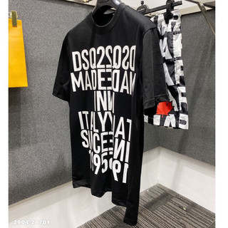 Áo Thun nam DSQ 1995 hình ghép hình in chữ đối ngược chất lượng cao vải cotton cao cấp siêu hot 2024