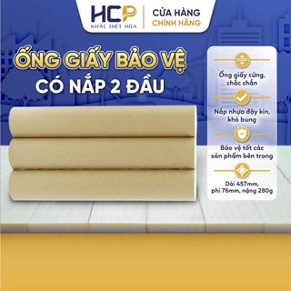Ống giấy đựng poster, tranh ảnh, tài liệu văn phòng và đồ điện tử có nắp nhựa 2 đầu