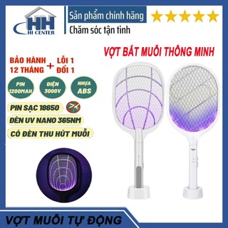 Vợt muỗi thông minh gấp gọn / kiêm đèn bắt muỗi tự động gấp gọn 2 trong 1 ban đêm tiện lợi
