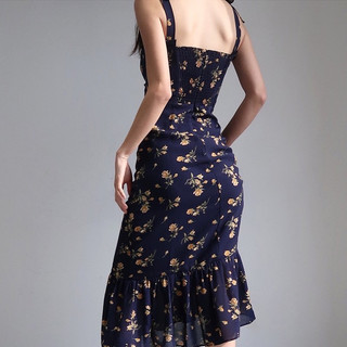[HÀNG ĐẶT TRƯỚC]- Đầm dây hoa cột #268