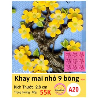 Khuôn silicon đổ thạch rau câu hình hoa mai - Silicon Hồng Phát