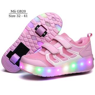 Freeship 99k toàn quốc_,Giày Trượt 2 Bánh Gót Cho Bé Gái 3 - 15 Tuổi GB01