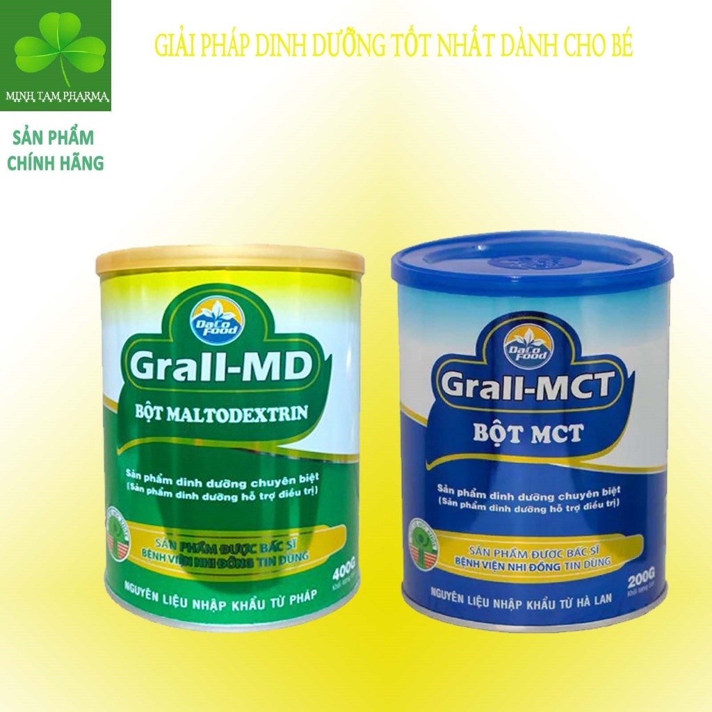 Combo 1 lon grall MD và 1 lon grall mct