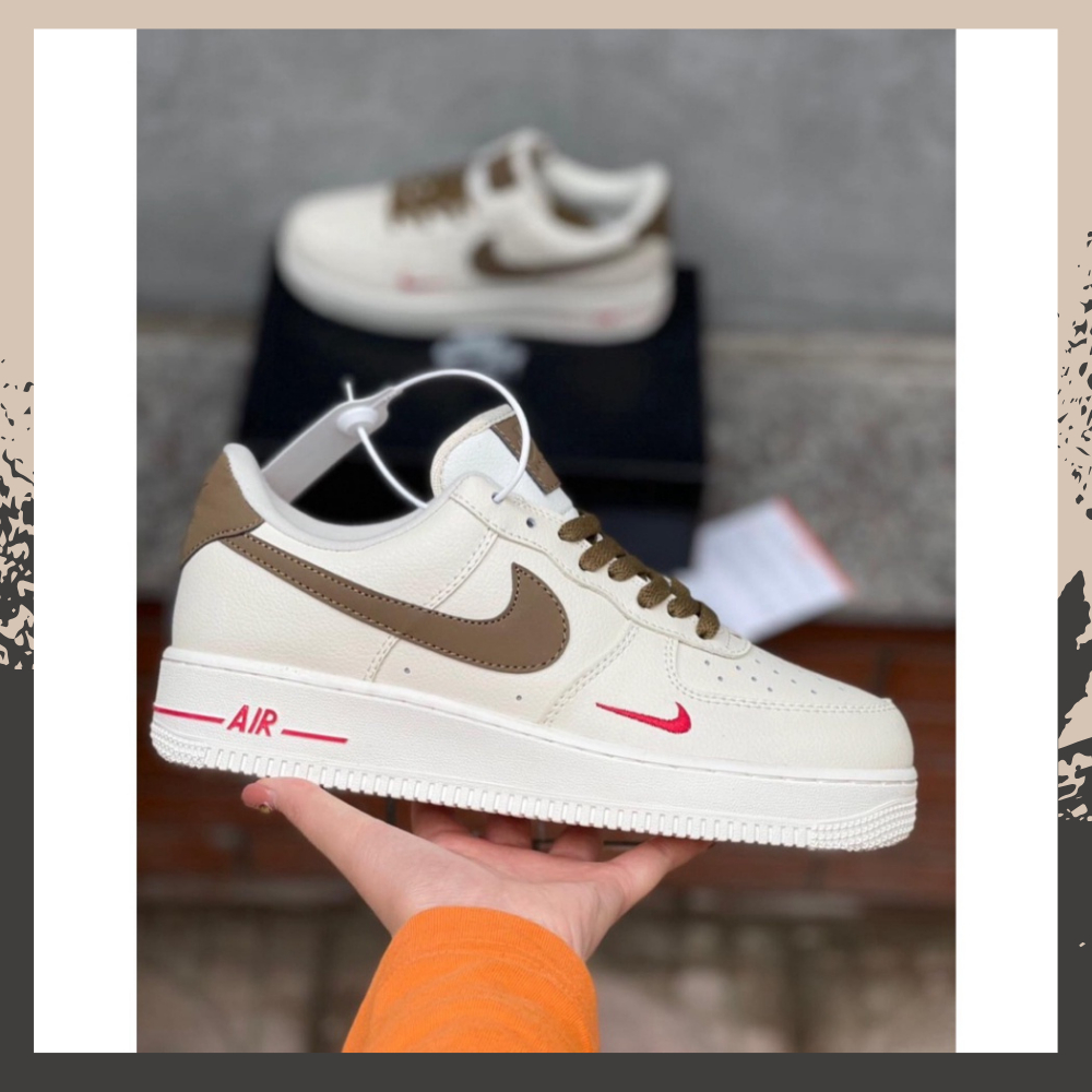 Giày Af1 Trắng Vệt Nâu, Giày Sneaker_Air Force 1 Trắng Bản Trung Classic Nam Nữ Dễ Phối Đồ Full Box BILL || Vệt Nâu | BigBuy360 - bigbuy360.vn