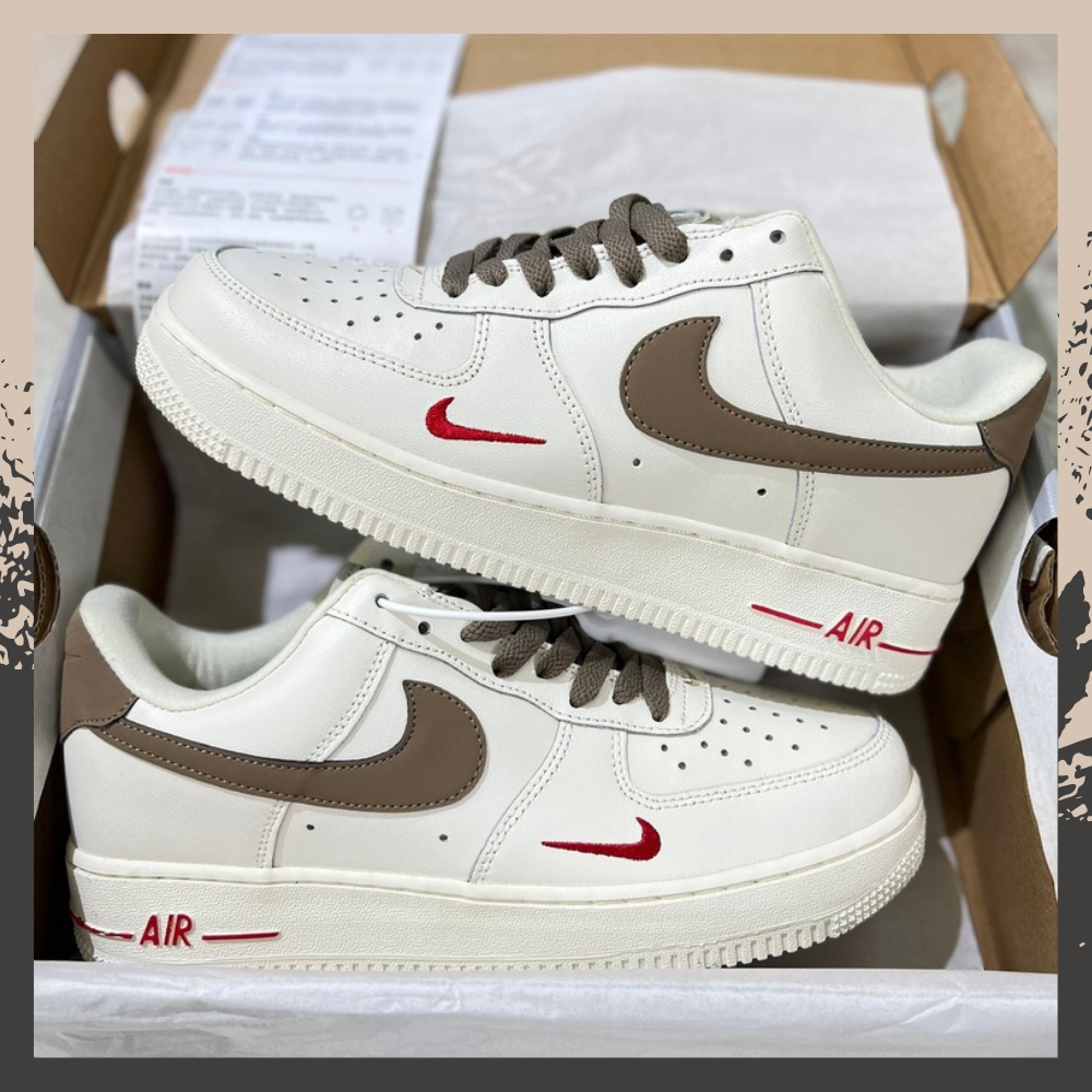 Giày Af1 Trắng Vệt Nâu, Giày Sneaker_Air Force 1 Trắng Bản Trung Classic Nam Nữ Dễ Phối Đồ Full Box BILL || Vệt Nâu | BigBuy360 - bigbuy360.vn