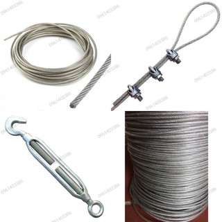 Dây cáp thép bọc nhựa 4mm , dây phơi quần áo không han rỉ (bán lẻ theo mét)