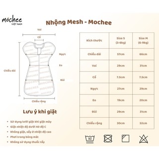 NHỘNG VẢI MESH THOÁNG KHÍ HỌA TIẾT MOCHEE