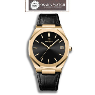 Đồng Hồ Nam PAGINI PG1859 Dây Da Lịch Ngày Kim Trôi Sang Trọng