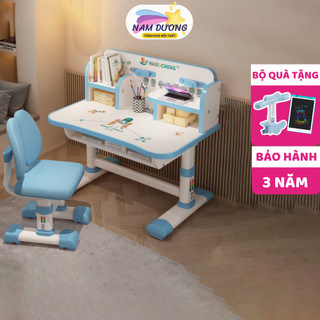 Bộ bàn học cho bé tiểu học Nam Dương C03, Bàn học kèm giá sách, Bàn học chống gù cho bé