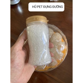 Hộp pet nắp vàng đựng táo/ đường phèn