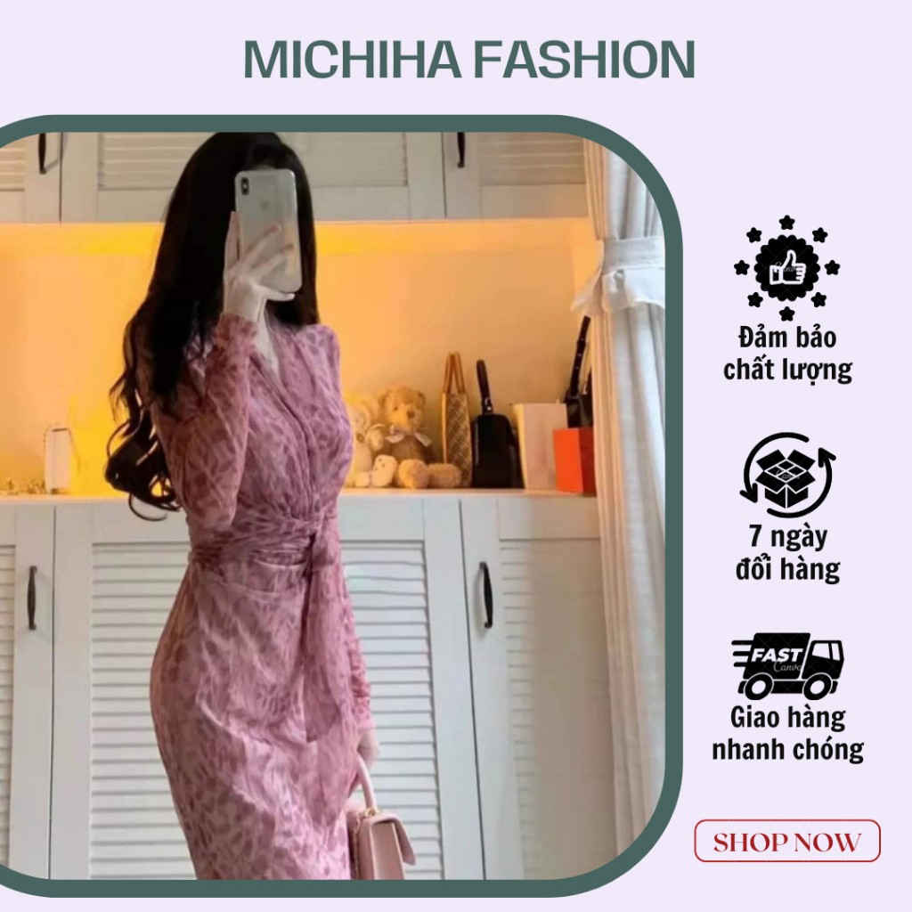 Đầm body thắt eo tôn dáng phong cách cổ điển